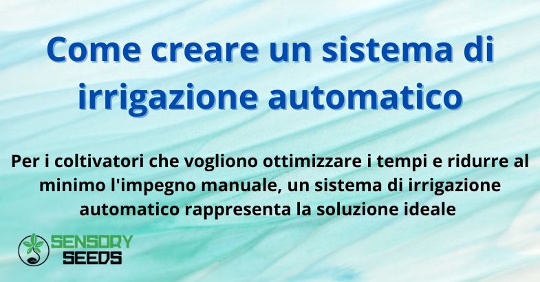 Come creare un sistema di irrigazione automatico